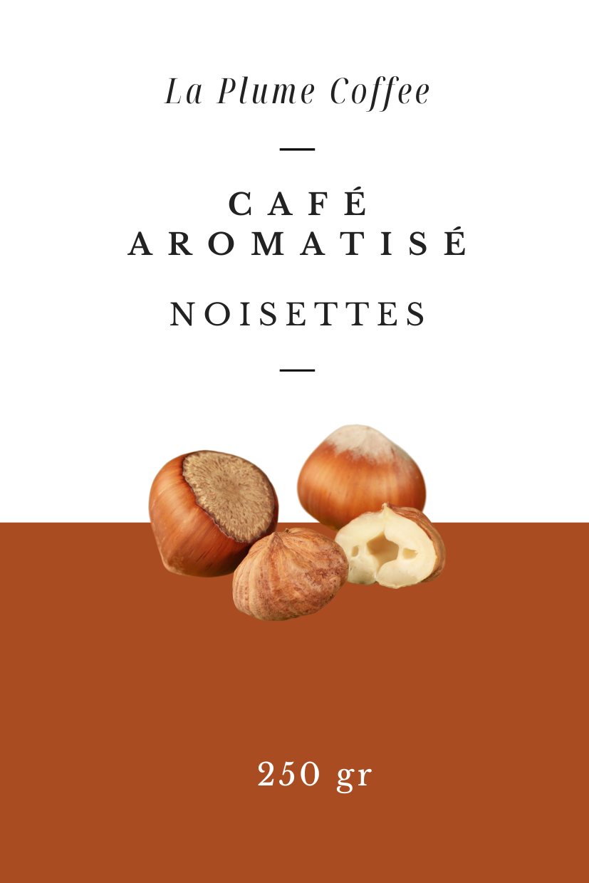 Café aromatisé à la noisette en grain, dosettes ou monodoses